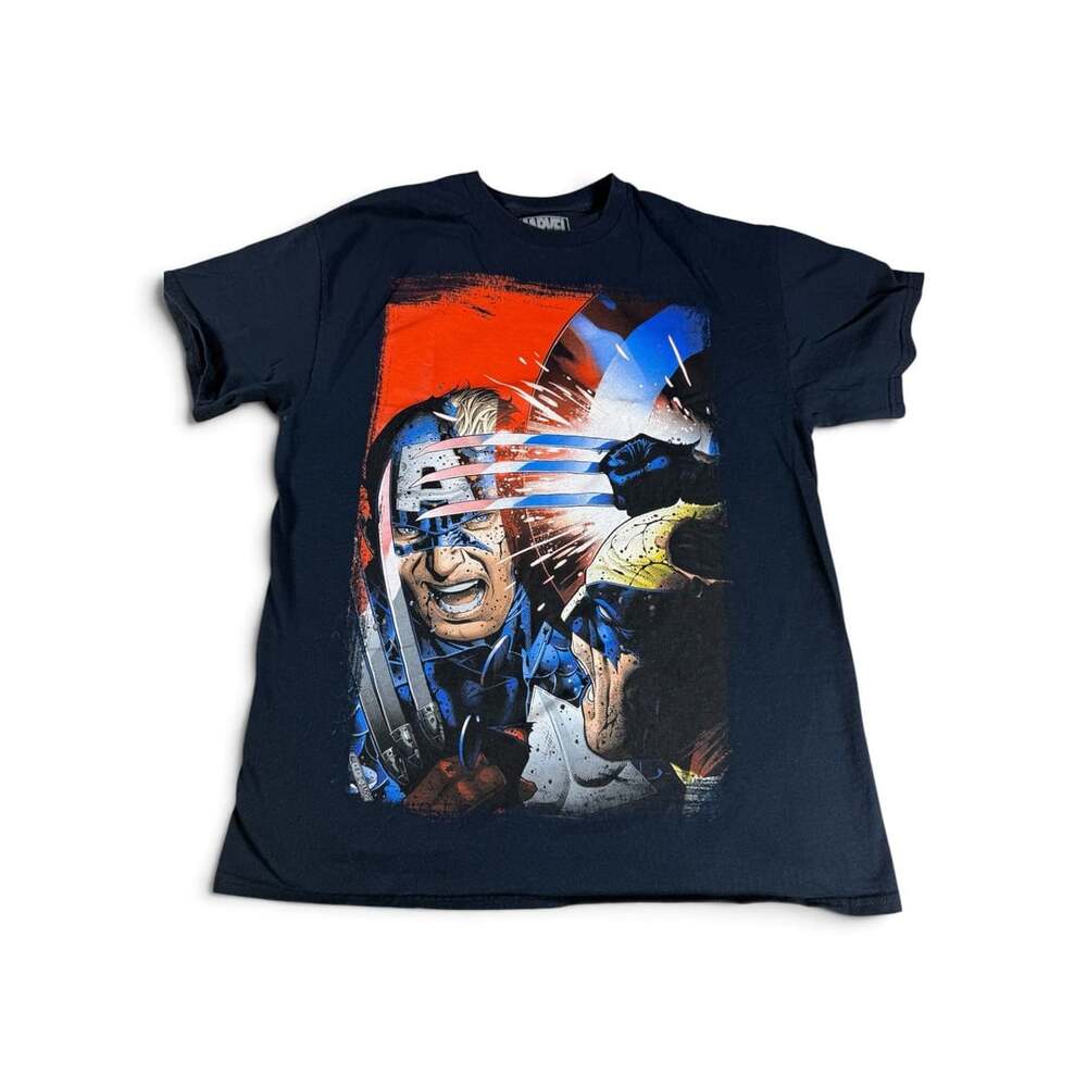 Mad Engine Marvel Captain America vs Wolverine T-Shirt